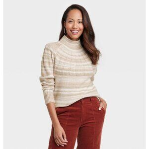 Knox Rose Women's Holiday Pullover Sweater Oatmeal Medium